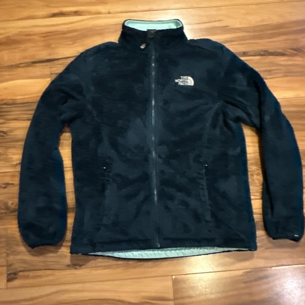 The North Face Jacket Women M Fleece Osito Full Zip Mock Neck Green